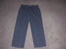 PERRY ELLIS gray Flat Front polyester Dress Pants 33x30