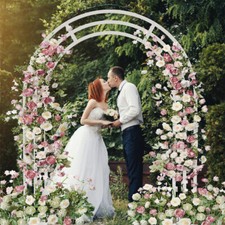 Heavy Duty Wedding Arch Backdrop Stand Garden Climbing Trellis Support Archway 
