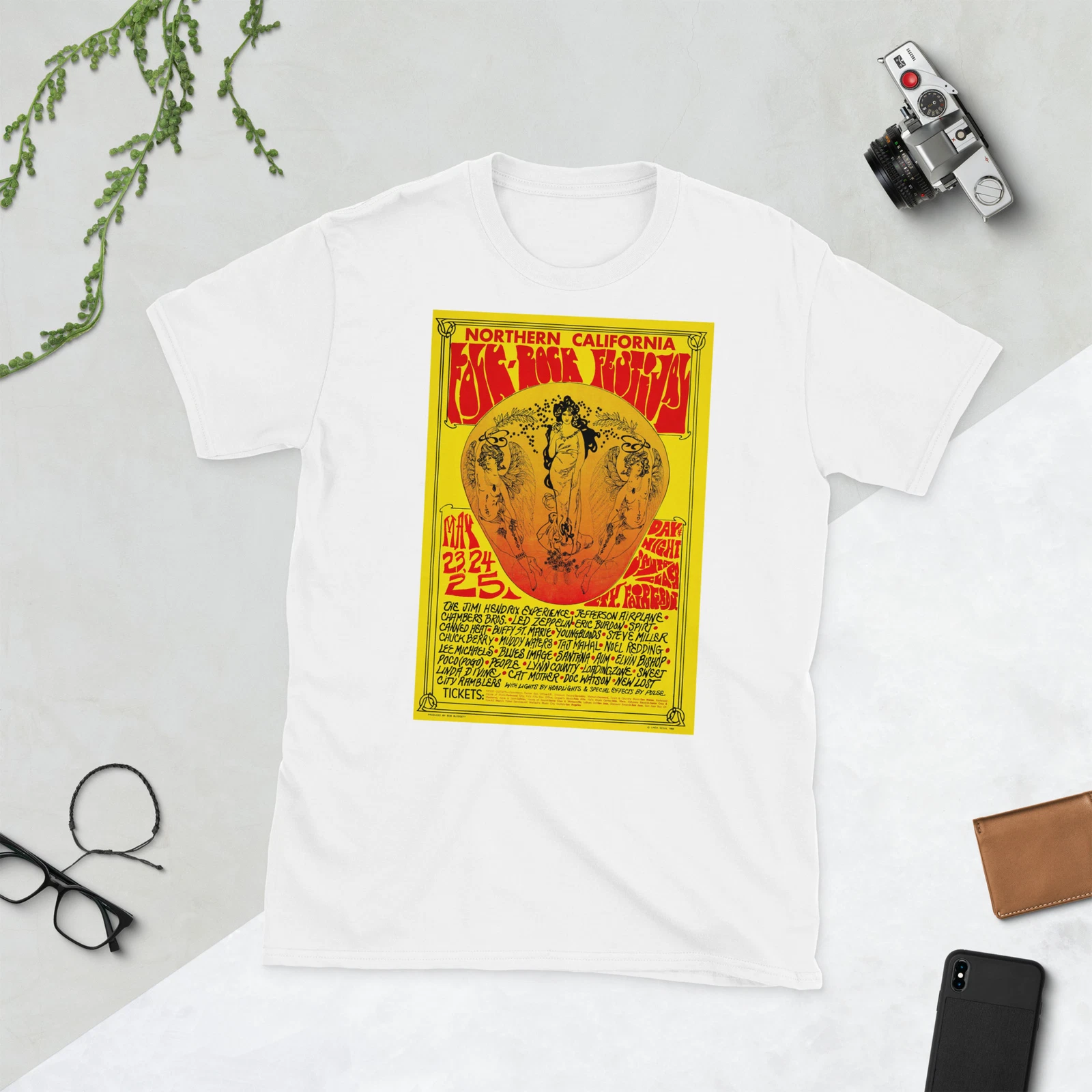 Northern California Folk-Rock Festival, 1968 Unisex T-Shirt