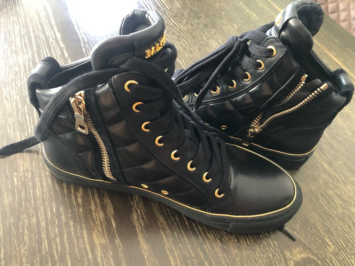 Unworn Balmain Leather High Top Sneakers - Men's Size 6.5 / EU 40