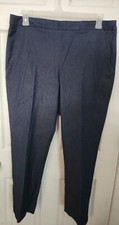 TALBOT'S Womans Blue Chatham Ankle cotton blend pants 14