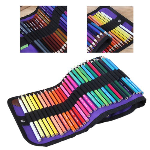 50 Pcs Buntstifte Student Bunte Bleistifte Mit Tasche Segeltuchtasche - Bild 5 von 12