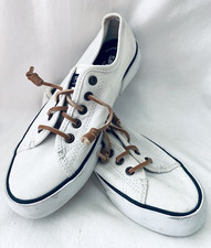 SPERRY TopSiders Bahama White Skimmer Boat Shoes NWOB Women's Sz 5M