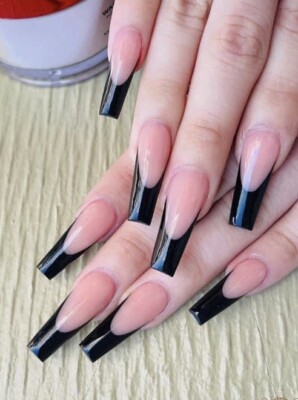 New French Nail Metal Hot Edge Cut Trimmer Smile Line Forms Manicure False Nail