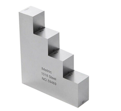 Tipsy Step 1018 Steel Calibration Test Block NDT for Ultrasonic Thickness Gauge