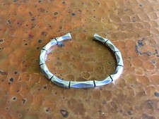 Vintage Tribal Signed Sterling Silver Cuff Bracelet