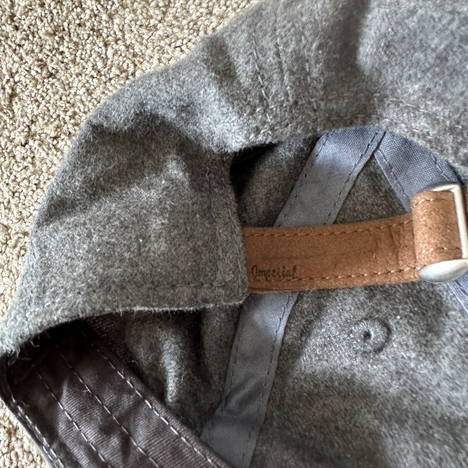 Imperial Bourbon Embroidered Gray Adjustable Wool… - image 10