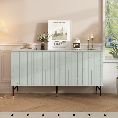 Sideboard Buffet Cabinet,Modern Accent Cabinet w/4 Door,Entryway Cabinet w/Stora