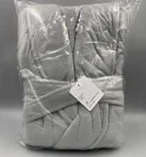 Pottery Barn Plush Faux Fur Robe Light Gray Medium 9911