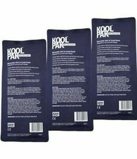 3x Koolpak Large Luxury Reusable Hot Cold Pack First Aid Plain Relief 12 x 29cm