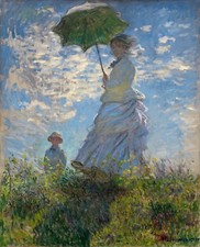 The Promenade woman with a parasol by Claude Monet, Canvas Print, various sizes
