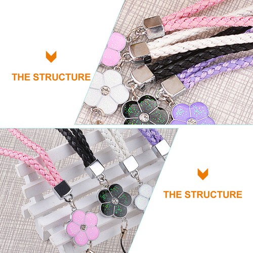 4 Pcs Mobile Phone Straps Miss Beaded Lanyard Keychain Charm Wrist Cell - Photo 5/12