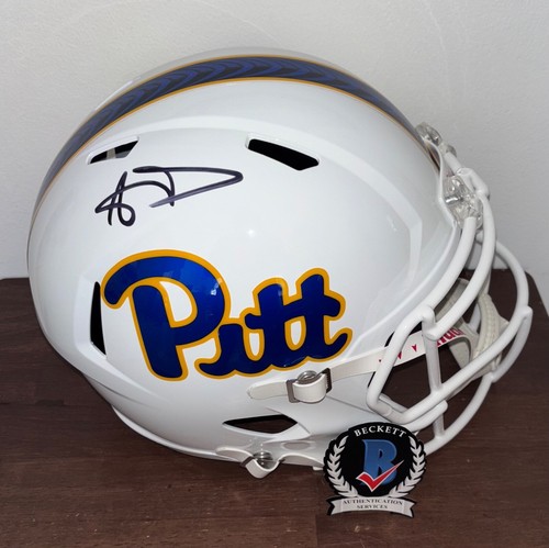 Aaron Donald Signed Pitt Pittsburgh Panthers Rep Full Size Helmet Beckett Wit