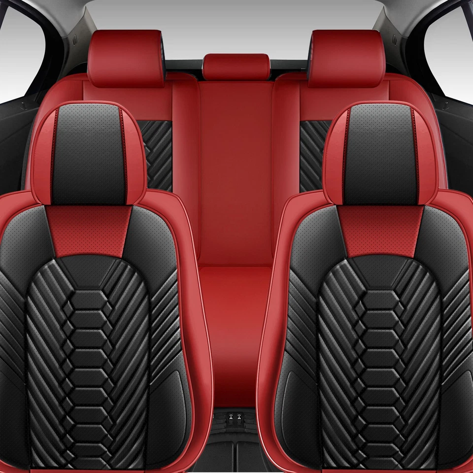 For Chevrolet Silverado GMC 1500 2500HD 3500HD Leather Car Seat Cover Full Set u — 第 3/4 张图片