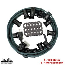 E27 RETRO Illu Lichterkette grün 5 m - 100 m...