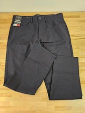 34x30 - BLACK - Weatherproof Vintage Men's Straight Fit 5 Pocket Tech Pants