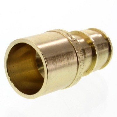 Uponor Wirsbo LF4515050 Sweat Adapter 1/2'' Lead Free Brass PEX Barb x Comp