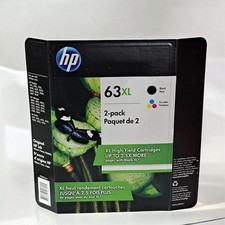 HP 63XL L0R44BN Black, Yellow, Cyan and Magenta Ink Cartridge 2 Pack