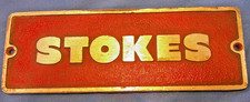 Vintage STOKES Badge Emblem Sign Industrial M...