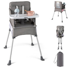Baby High Chair, Foldable Portable Highchair for Babies and Toddlers with Travel