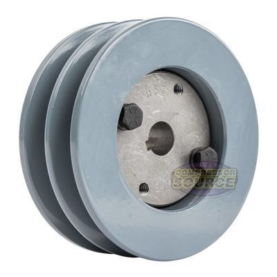 #ad Cast Iron 4.5quot; Dual Groove Pulley Belt B Section 5L with 5 8quot; Sheave Bushing $62.95