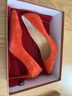 Christian Louboutin Authentic Kate 85 Veau Velours Pumps In Fiery Red SZ 38 NIB — photo 10