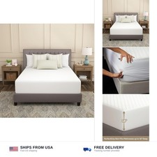 Sealy Flex Copper Mattress Cover Protector, Queen- PerfectGrip Stretch Sidewa...