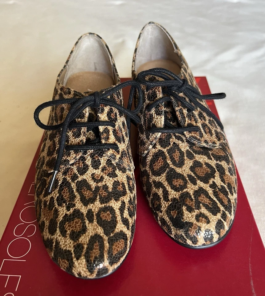 Aerosoles Leopardo Estampado Guepardo Oxfords Con Cordones Naranja Sota Talla 6 Nuevo Foto 2 de 4