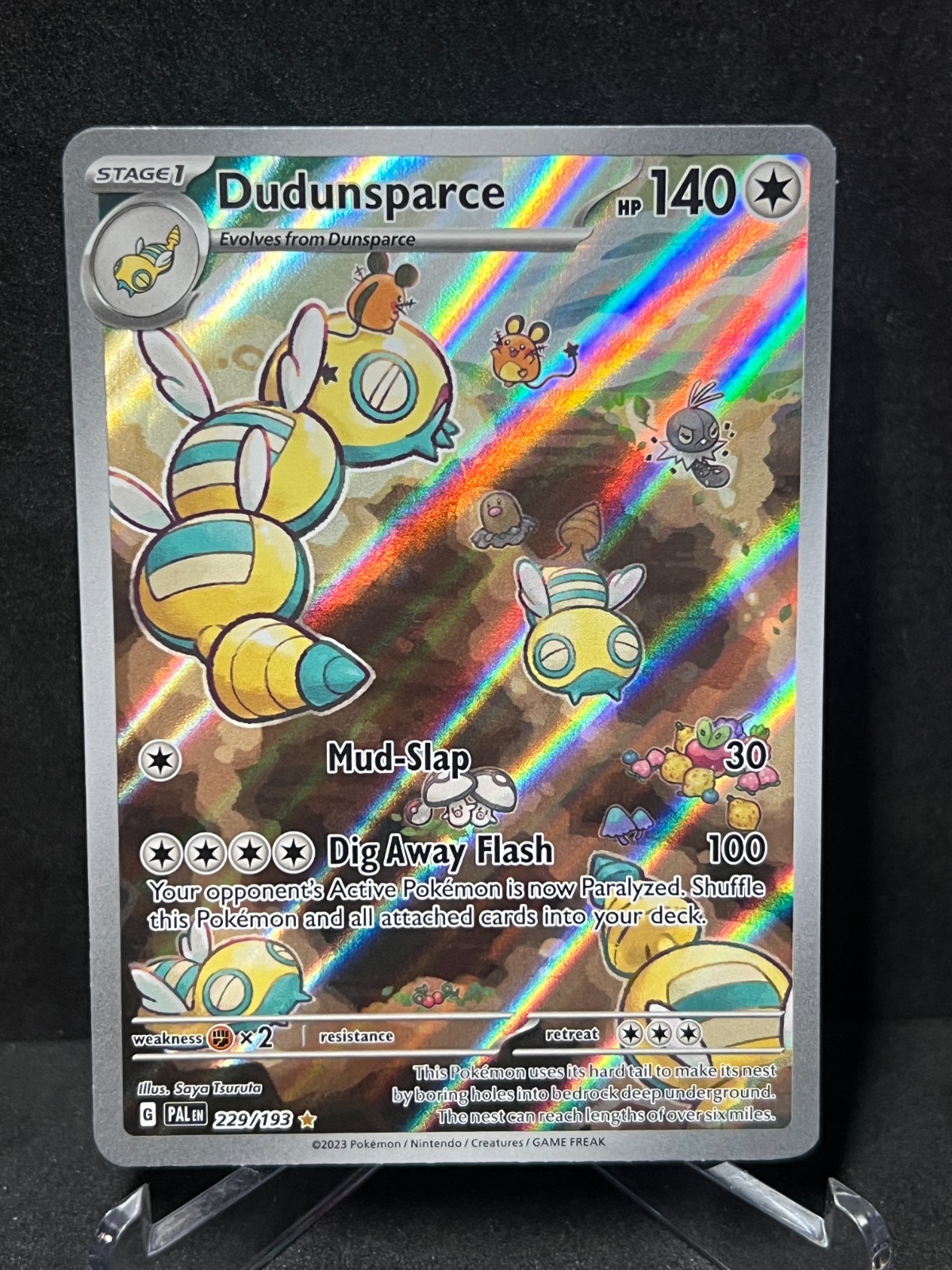 Pokemon Dudunsparce Illustration Rare 229/193 Paldea Evolved Near Mint