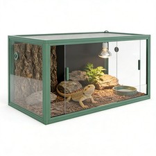 48" x 24" H Reptile Terrarium Glass Tank, Aluminum Frame,Ventilated, Anti-Escape