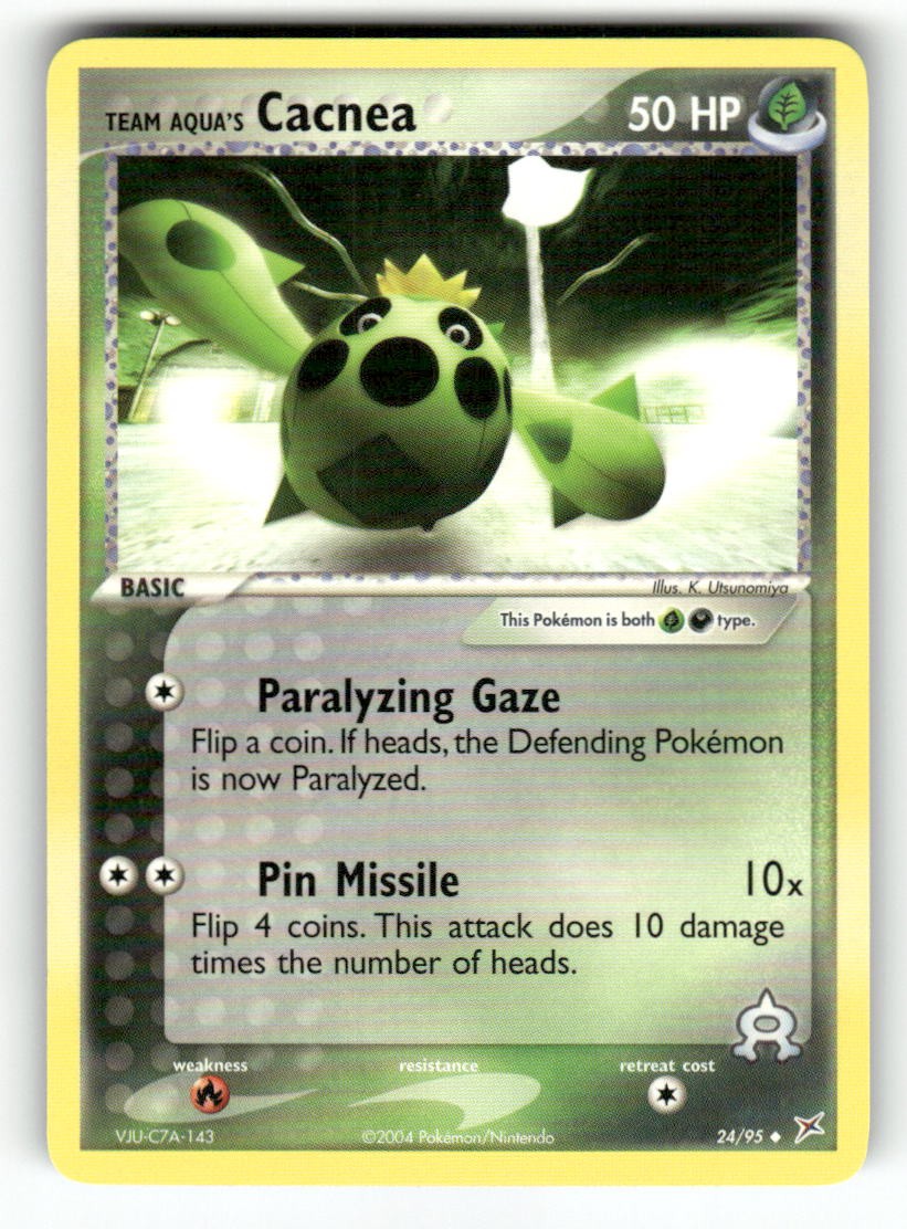 Team Aqua's Cacnea 24/95 - UC Team Magma vs Team Aqua Pokemon NM