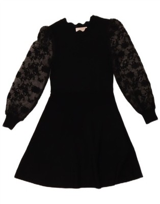Lipsy Mädchen A-Linien Kleid 7-8 Jahre Schwarz Viskose DE26