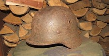 Original-Authentique WW2 WWII Relique Casque Allemand Wehrmacht MFR Timbre 5188 #218