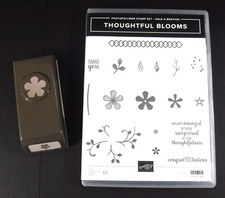 Stampin Up Thoughtful Blooms and matching Bloom flower Punch Thank You