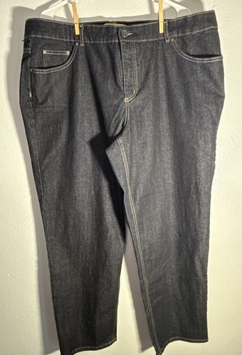 JMS Classic Stretch Denim Plus Size Jeans Straight leg Dark Wash Med Rise Sz 24W