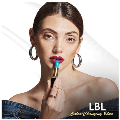 pH Color-Changing Lipstick - Blue to Burgundy Shade