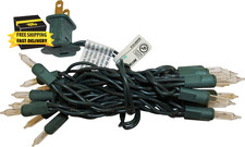 35 Clear Mini Lights Green Wire - 35 Count Warm White Christmas Lights - Mini Ch