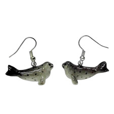 Joyería Little Critterz - Animal sello puerto - Pendientes de porcelana joyería