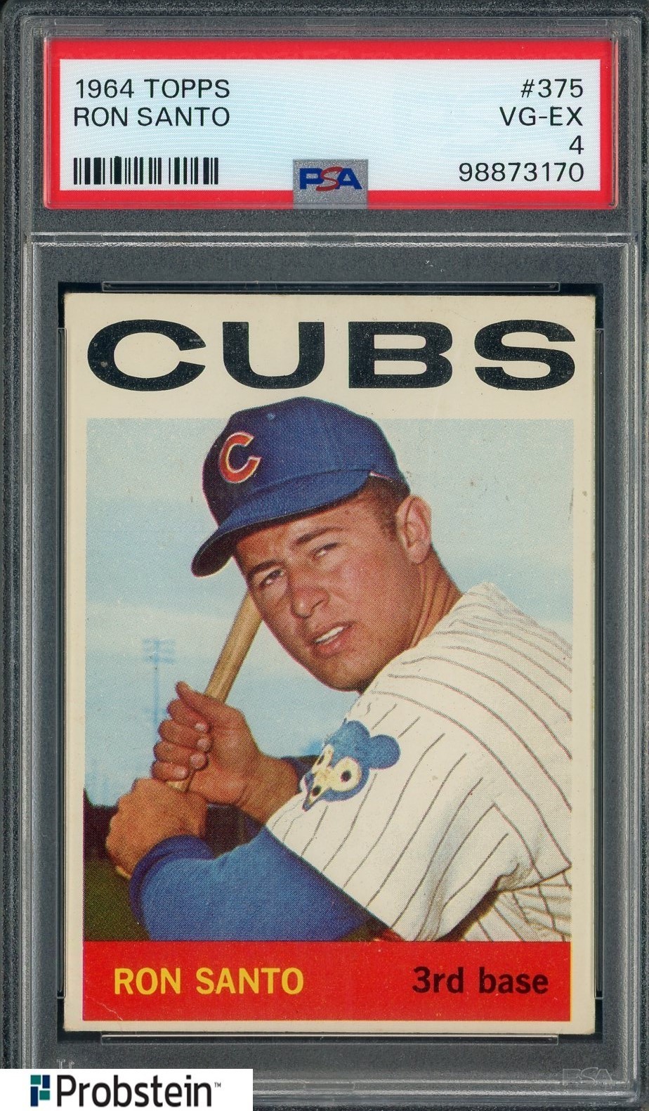 1964 Topps #375 Ron Santo Chicago Cubs HOF PSA 4 VG-EX