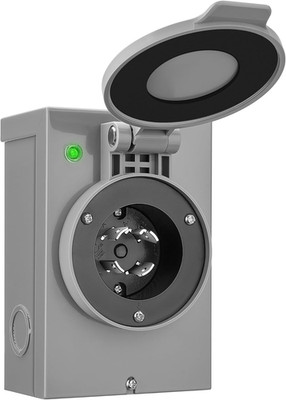 30 Amp Generator Power Inlet Box, NEMA L14-30P Generator Box for 4-Prong Cord, 1