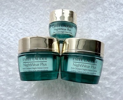 3 x ESTEE LAUDER NightWear Plus Anti Oxidant Night Deox Creme 1.17oz Total