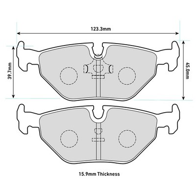 Ferodo Racing DS2500 Rear Brake Pads Fits BMW & Jaguar - FCP578H
