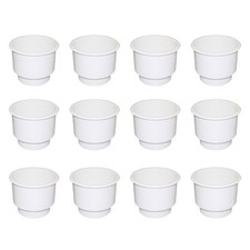 12 Pack White Boat Plastic Cup Drink Can Holder Boat Marine Rv Universal Pontoon