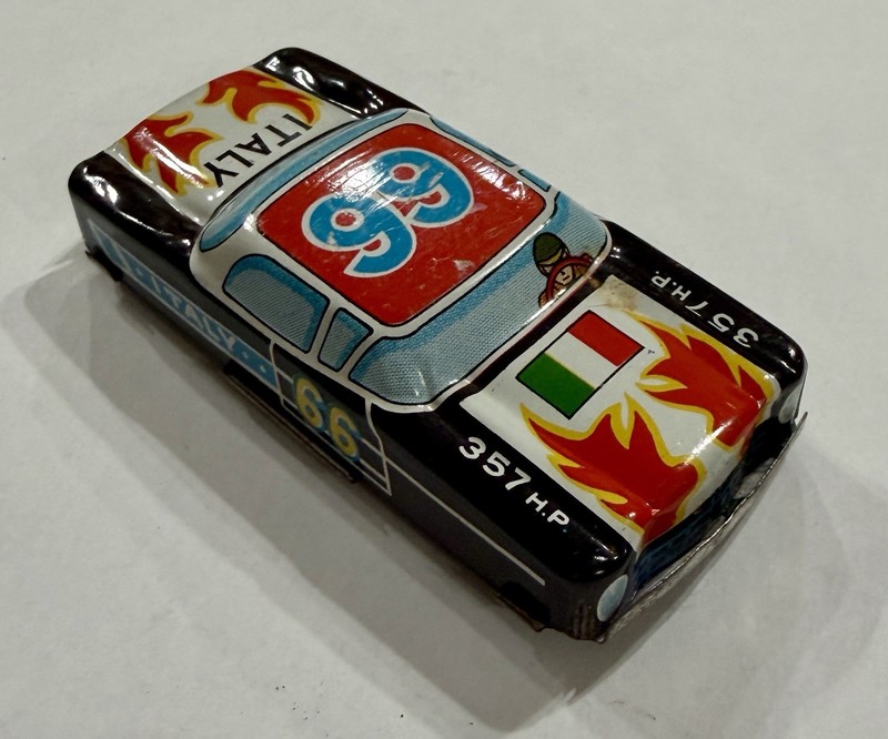 Vintage 1950s Friction Toy #99 Race Car - Made in Japan - 3 1/4” across