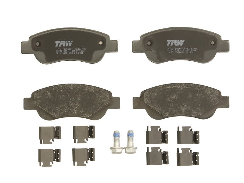 Plaquettes de frein TRW pour Peugeot 208 et Citroën C3 avec garnitures en céramique