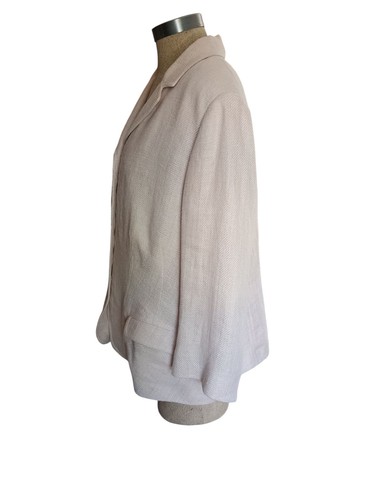 Lauren Ralph LRL Blazer Womens 16W Linen Lined Preppy Rich Light Pink - Picture 3 of 11