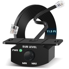 Universal Bass Knob Controller for Car Amplifier with 4 PIN 5m/16.4ft, Black