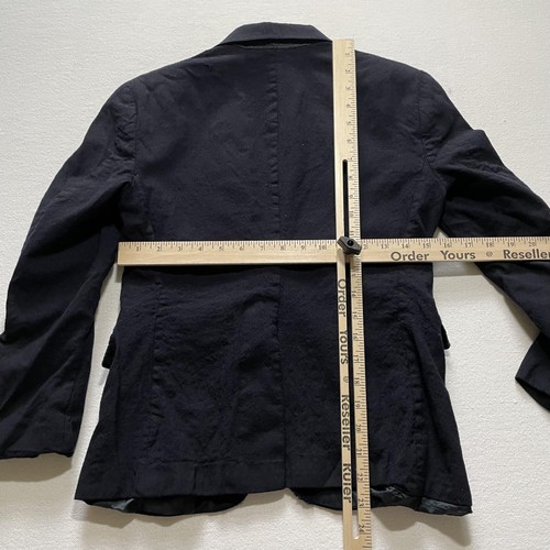 Vintage Polo Ralph Lauren Blazer Womens 12 Linen Navy Blue Made USA Jacket 90s - Picture 8 of 11