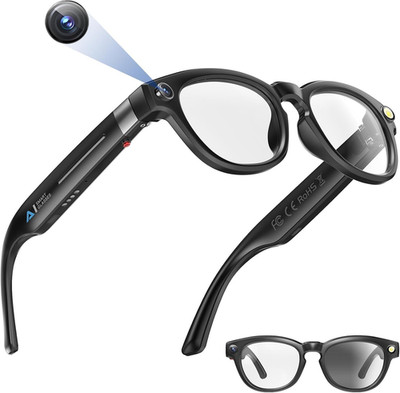 AI Smart Glasses with 1080P HD Camera, AI Real-Time Translation, Bluetooth Audio