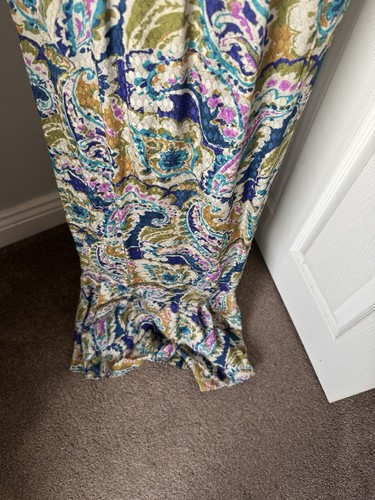 New Next Size 22 Colourful Halter Neck Satin Maxi Dress Floral Paisley - Picture 6 of 14